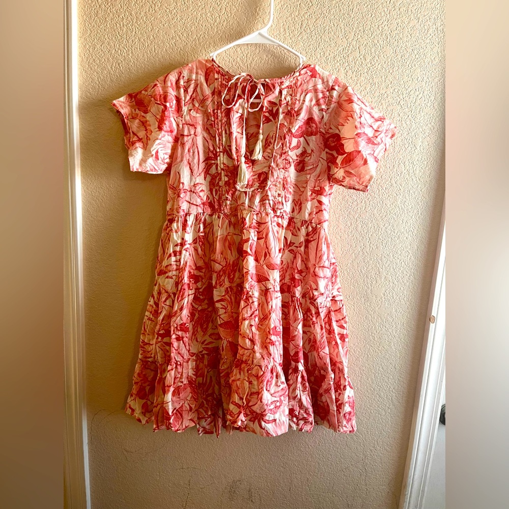 Olivaceous pink babydoll dress